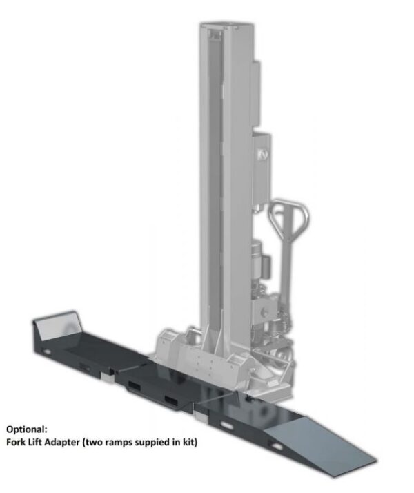 Column Lift optional forklift adaptor two ramps