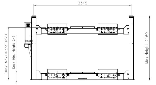 SL8000 dimension with jacks version 3