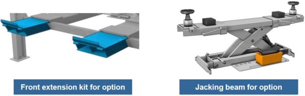 STD6764BD optional jacks and front extension kit