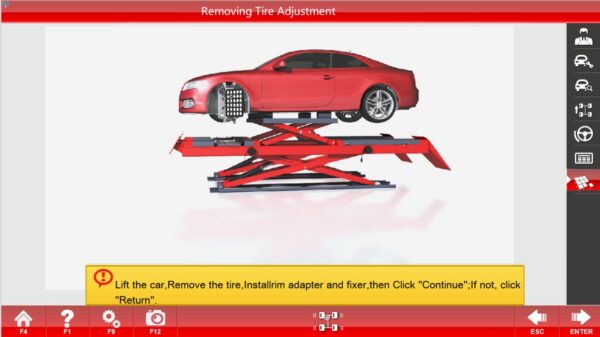 VH7 tyre removing adjustment 26